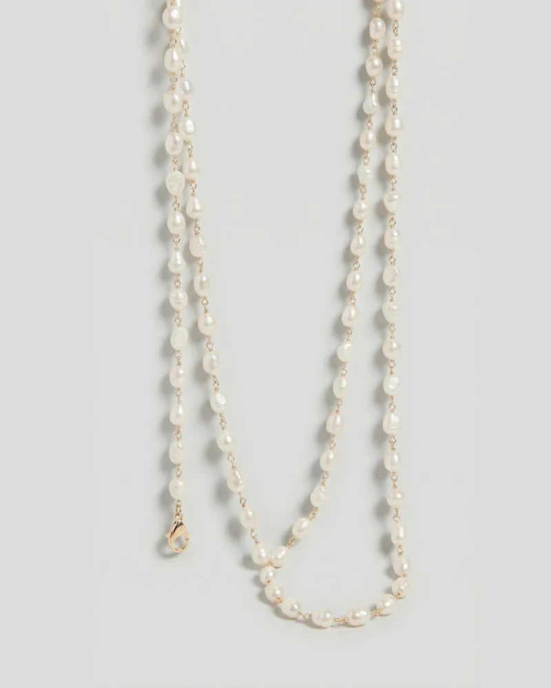 Double Baroque Pearl Hat Chain